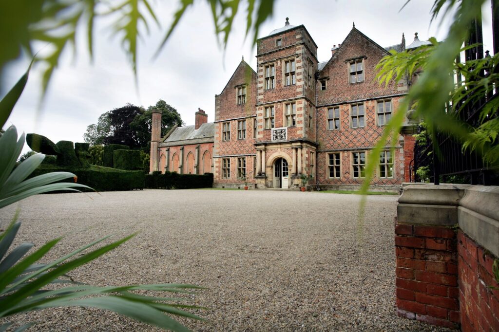 Driveway in front of the front door to Kiplin Hall
