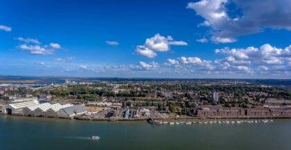 Aerial view of The Historic Dockyard Chatham